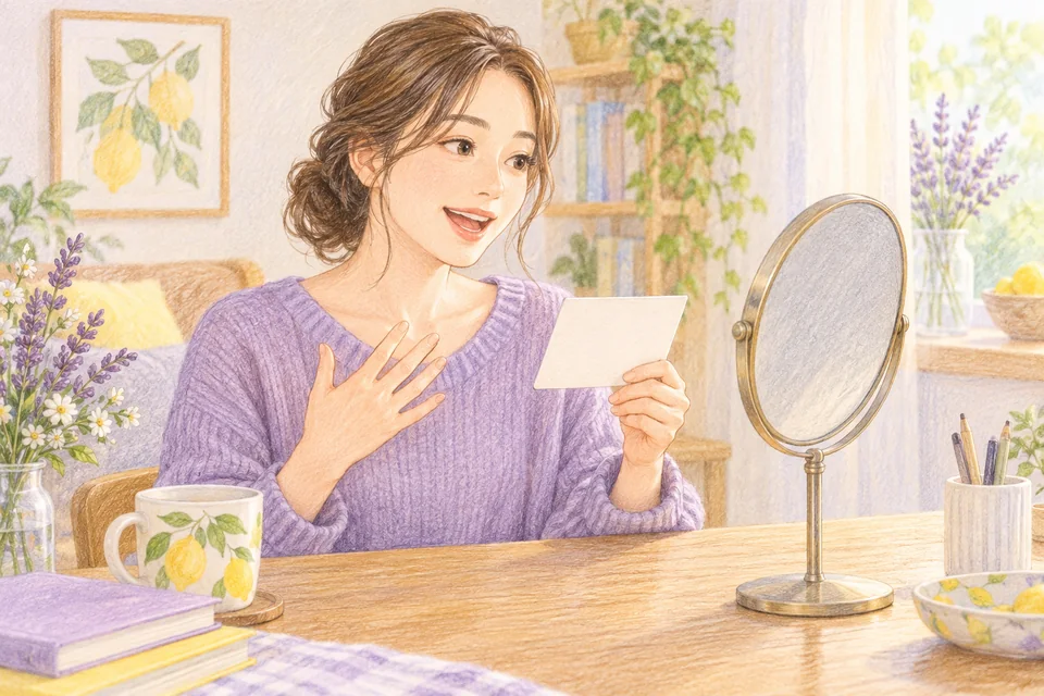 志望動機を自分の言葉で練習するイメージ（AI生成）